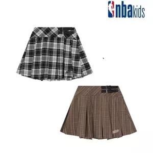 [롯데백화점]엔비에이 NBA 체크 벨트 플리츠 스커트 K233SK620P..GR
