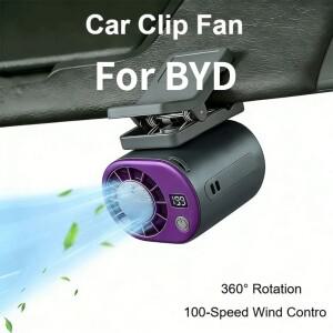 BYD 돌핀 씰 시리온 시걸 양왕 아토 3용 차량용 클립형 팬 소형 포켓형 경량 휴대용 USB 충전식 냉각 팬