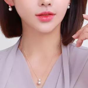목걸이 귀걸이 14K 금 클라라 금목걸이 진주 14K목걸이 세트 주얼리 금침