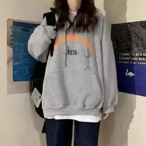 [하프클럽/]후드티 오버핏 레터링 여성 긴팔 티셔츠 3컬러 루즈핏 홈웨어