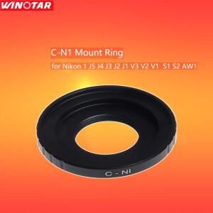 금속 C 마운트 렌즈 어댑터 링 니콘 1 AW1 S1 S2 J5 J4 J3 J2 J1 V3 V2 V1 C-NI 카메라 CCTV 영화 액세서리
