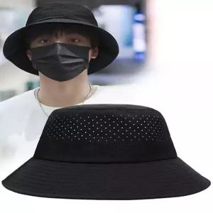 빅사이즈 버킷모자 남성 여름 야외 통기성 어부 메쉬