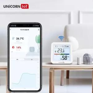 유니콘 IOT 스마트 온습도계 WIFI 무선 LCD온습도센서 알림기능 TS-H9