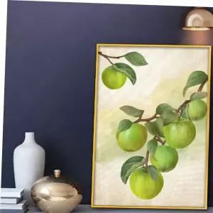 사과 풍수 그림 액자 부자되는 A3goldAL2