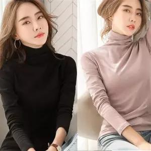 지나365마켓 겨울 기모 목티 폴라 티셔츠 무지