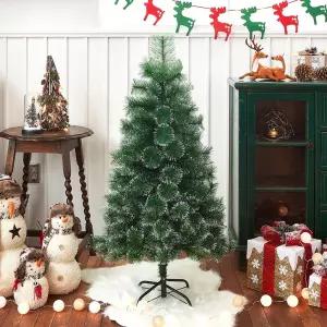 IKWFFUN9G Jdt 120cm 뉴리얼 중형 소 잎 눈꽃 크리스마스 트리 츄리 파인 솔