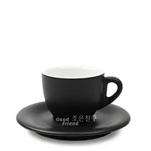 도자기 커피잔 에스프레소 머그컵 티타임 테이블웨어 커피컵 블랙