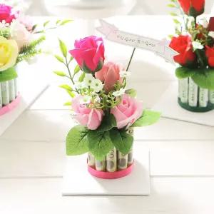 로즈케익용돈박스(10) 핑크 어버이날 케이크 선물상자 반전 나오는 생신 부모님 플라워
