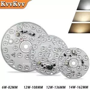 220V LED 패널 라이트 천장등 14W 모듈 팬 3색 조명 키트 6W 12W 가능 원형 교체 DIY