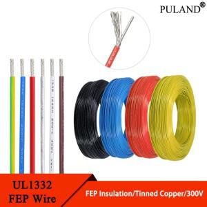 1m 고온 UL1332 PTFE 와이어 AWG 30 28 26 24 22 20 18 16 14 13 12 11 10 FEP 절연 주석 도금 구리 케이블