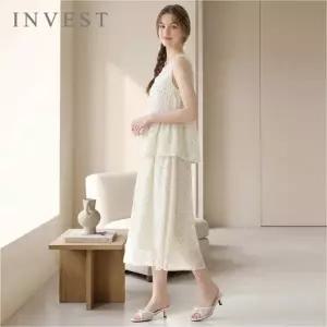 [인베스트] 도트 나염 레이어드 롱 원피스_INI6M1OP4481