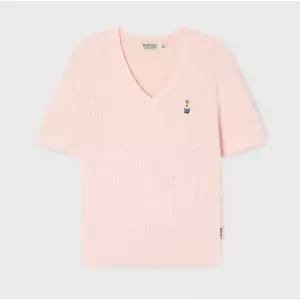 [후아유][AK평택점] [후아유] Steve V-neck Cable Short Sleeve Sweater/ WHKAG2411F
