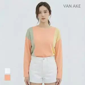 [반에이크] 컬러 블록배색 니트_VB25KTQ314Z