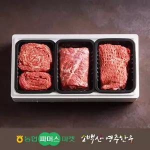 [냉장][농협영주한우]정성드림 실속 정육혼합세트6호 (불고기/국거리(양지)/산적) / 1.5kg