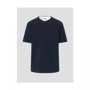 빈폴 BEANPOLE MEN 레이어드 헨리넥 반소매 티셔츠 네이비