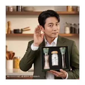 귀한 후추 소금 3종 선물세트고희연답례품 행사 명절 보험 판촉 핑크 결혼식 암염 히말라야암염