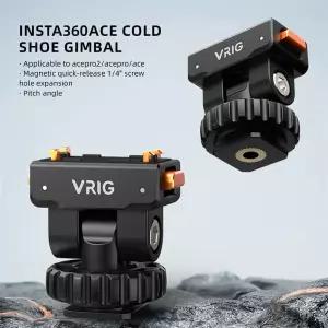 VRIG 콜드슈 카메라 마운트 (Insta 360 Ace / Pro/ 2 삼각대용 1/4'' 마그네틱 퀵 릴리즈 어댑터 포함)