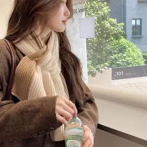 크로스 두가지 색상 여성 외출 예쁜 니트 스카프쁘띠 가방 미니 롱스 가을 봄스 방도 가끈