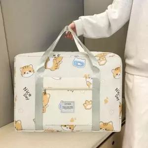 귀여운 고양이 디자인 넉넉한 수납 이불 여행파우치