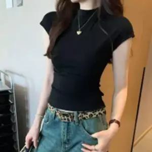 여름 러블리 소프트 심플 무드 반팔 티숙 TDR0095 하이넥 폴라티숙