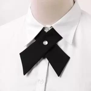 남녀공용 크로스 넥타이 블랙 학생 교복 정장 타이