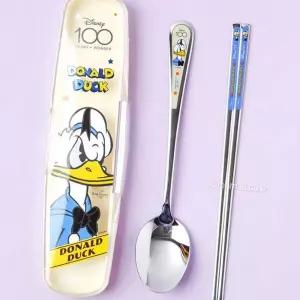 (다올)디즈니 도날드덕 아동식기 올스텐 수저세트 및 케이스