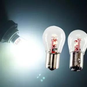 (올핀)12V S25 양면6발 화이트 LED 브레이크등 깜빡이
