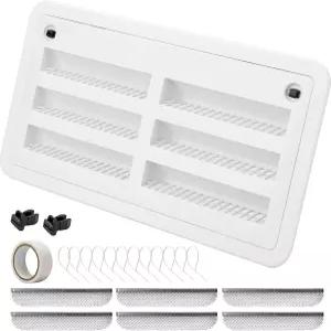 RVGUARD RV 냉장고 벤트 20-3/4 W x 10-3/4 H 화이트 스크린 포함 하단/상단 장착 커버 교체용 캠퍼