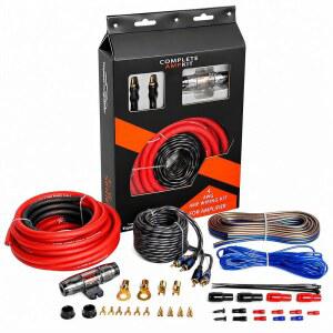 TOPSTRONGGEAR 4ga Amp 키트 - 자동차 서브우퍼 스피커 오디오 시스템용 4 게이지 AWG 앰프 배선 키트, 20ft 전원 접지 케이블, RCA 케이블, 퓨즈 홀더, 스피커 와이어가 포함된 완전한 앰프 설치 키트 | 20ft 전원