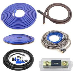4 AWG 게이지 100% 구리 케이블 카 오디오 앰프 배선 키트 | 진정한 사양 순수 OFC 자동차용 서브우퍼 스테레오 설치 키트 (전원 접지 케이블, RCA, 스피커, 리모컨 케이블 포함)