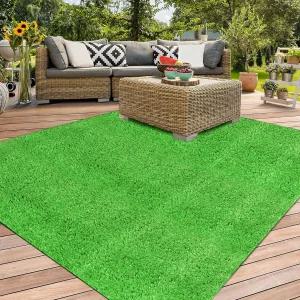 XLX TURF 야외용 인조잔디 러그 4FT X 베란다 파티오 마당용 녹색 합성잔디 바닥 매트 반려동물용 패드