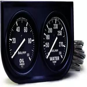 AUTO METER 2392 스틸 콘솔이 장착된 오토게이지 블랙 일반 2.3125인치