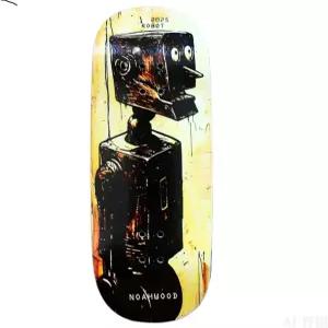 노아우드 15s 프로 핑거보드 데크 5겹 컬러 메이플 나무 오목 35 x 98mm 수제 그립 테이프 2개 로봇
