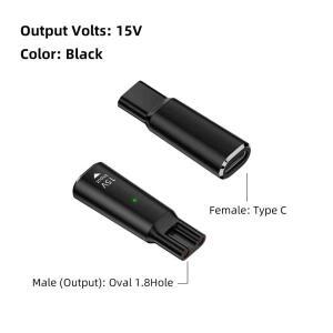 필립스 Norelco용 USB C타입 면도기 어댑터 충전 컨버터, 수염 트리머, QP6520, 15V, HQ8505