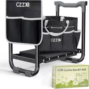 CZZXI 정원용 무릎 보호대 및 좌석 더 넓고 두꺼운 패드 도구 파우치와 가방이 포함된 견고한 스툴 여성
