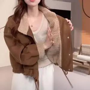 겨울 숏무스탕 오버핏 베이직 점퍼