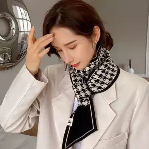 고리 머플러 패션 목도리 겨울 방한 체크 패턴 넥워머 쁘띠 쁘따스카프
