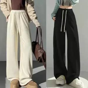 여성 와이드핏 팬츠 허리밴딩 기모 내피 겨울바지 홈웨어 외출복 데일리팬츠