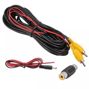 DALUX 백업 카메라 RCA 비디오 케이블 감지 와이어가 있는 차량 후진 후방 20FT/6m AV 연장 및 여성 커플러