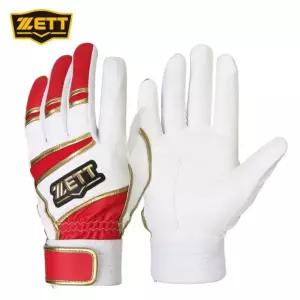 ZETT 배팅장갑 BGK-359 화이트 레드야구 수비 글러브 손보호