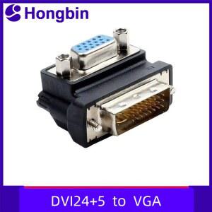 HDMITODVI 컴퓨터 카드 모니터 비디오 콘센트 변환기용 어댑터 5 24 DVI 남성VGA 여성