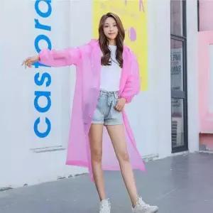 비옷 레인코트 우비 여자 장마철 색상 패션 후드 캐주얼 레인 코트