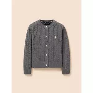 [BEANPOLE KIDS] [Essential] 여아 수피마 슬림 면 케이블 카디건  애쉬 (BI685AGE14)