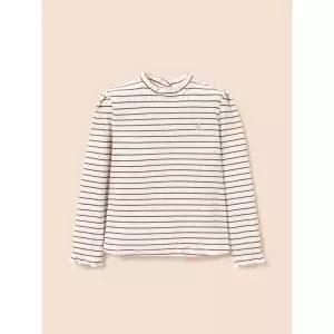 [BEANPOLE KIDS] [Essential] 골지 스트라이프 티셔츠  아이보리 (BI6841GE20)