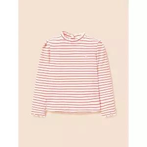 [BEANPOLE KIDS] [Essential] 골지 스트라이프 티셔츠  레드 (BI6841GE26)