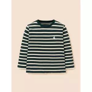 [BEANPOLE KIDS] [Essential] 스트라이프 긴소매 티셔츠  그린 (BI6841UE9M)