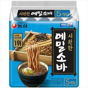 농심 메밀소바 5개입//2개구매시 1000원DCX넉넉한 유통기한