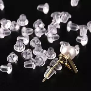 DIY 뒷 200개 클러치 실리콘클러치 1팩 마개 귀걸이 장식 귀걸이클러치 실 5mm