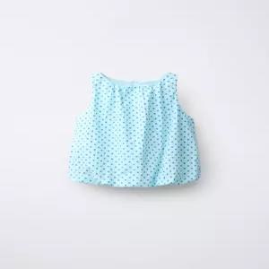 ZARA 도트 벌룬 탑 - 라이트 블루 6042/056/406