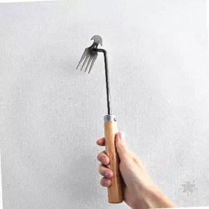정원 가꾸기 손 도구 갈퀴형 흙 파기 텃밭 농기구 잡초 뿌리 제거 원예 용품
